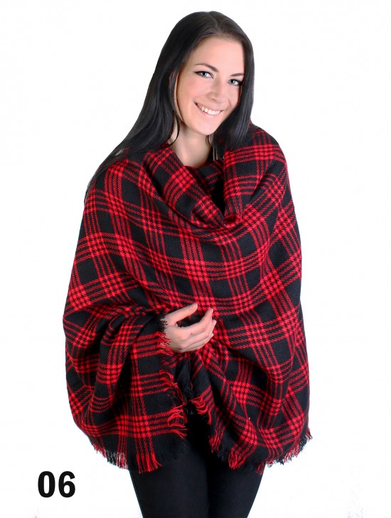 PLAID BLANKET SCARF 